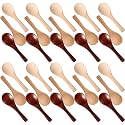 Boao 100 Pcs Small Wooden Spoons, 3.5'' L Mini Spoon for Honey, Sugar, Salt