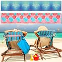 Boao 2 Pack Beach Towel Bands for Chair, Elastic Strap,Sea Turtle Style