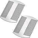 Boao 2 Pcs Metal Hair Combs for Women Men Stainless Steel Beard Mustache Comb Credit Card Size Lice Wallet Pocket Fine Cutting Teasing Barber Hair Styling Dandruff Remove Dreadlock(Silver)