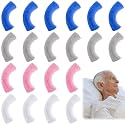 Boao 20 Pcs Nasal Cannula Ear Cushions Oxygen Pads, Soft Cover Oxygen Cannula Cushions, Tubing Protectors for Ear Pain, Prevent Cheek Indentation Discomfort(Gray, Dark Blue, Pink, White)