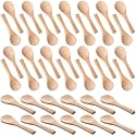 Boao 200 Pcs Small Wooden Spoons, 3.5'' L Mini Spoon for Honey, Sugar, Salt