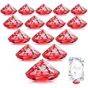 Boao 24 Pack Diamond Place Card Holders, Red