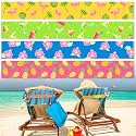 Boao 4 Pack Beach Towel Bands for Chair, Elastic Strap,Lovely Style