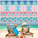 Boao 4 Pack Beach Towel Bands for Chair, Elastic Strap,Sea Turtle Style