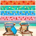 Boao 4 Pack Beach Towel Bands for Chair, Elastic Strap,Fruit