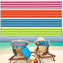 Boao 4 Pack Beach Towel Bands for Chair, Elastic Strap,Stripe Style