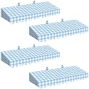 Boao 4 Pack Blue Gingham Cardboard Circus Awning, 3D Paper Awning
