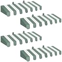 Boao 4 Pack Circus Awning Decoration 3D Stripe Cardboard Awning Carnival Wall Decor Circus Party Favors for Lemonade Stand Bakery Ice Cream Truck Bulletin Board(Sage Green and White,Striped Style)