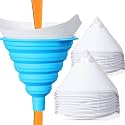 Boao 50 Packs Paint Strainers Cone Paint Filter with 190 ΜM Filter Tips