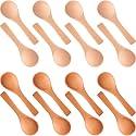 Boao 50 Pcs Small Wooden Spoons, 3.5'' L Mini Spoon for Honey, Sugar, Salt