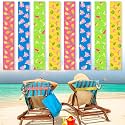 Boao 8 Pack Beach Towel Bands for Chair, Elastic Strap,Lovely Style