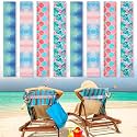 Boao 8 Pack Beach Towel Bands for Chair, Elastic Strap,Sea Turtle Style