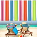 Boao 8 Pack Beach Towel Bands for Chair, Elastic Strap,Colorful