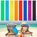 Boao 8 Pack Beach Towel Bands for Chair, Elastic Strap,Solid
