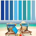 Boao 8 Pack Beach Towel Bands for Chair, Elastic Strap,Blue Gradient