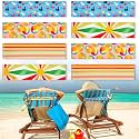 Boao 8 Pack Beach Towel Bands for Chair, Elastic Strap,Rainbow Style