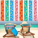 Boao 8 Pack Beach Towel Bands for Chair, Elastic Strap,Fruit