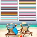 Boao 8 Pack Beach Towel Bands for Chair, Elastic Strap,Stripe