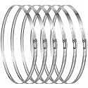 Boao Adjustable 304 Stainless Steel Duct Hose Clamp, 6 Pieces, 10 Inch