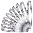 Boao Adjustable 304 Stainless Steel Duct Hose Clamp, 10 Pieces, 6 Inch