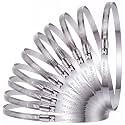 Boao Adjustable 304 Stainless Steel Duct Hose Clamp, 10 Pieces, 10 Inch