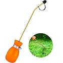 Boao Diatomaceous Earth Powder Duster Bulb Duster Sprayer 4.6 oz with Long Copper Garden Powder Applicator Dispenser for Organic Gardening Agricultural Supplies(Orange)