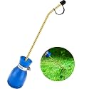 Boao Diatomaceous Earth Powder Duster Bulb Duster Sprayer 4.6 oz with Long Copper Garden Powder Applicator Dispenser for Organic Gardening Agricultural Supplies(Blue)