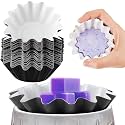 Boao Reusable Wax Melt Liner, Black, 50 Pieces