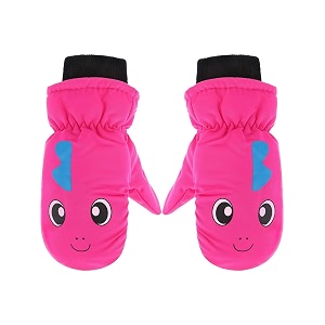 boao snow mittens winter ski mittens waterproof warm cotton-lined gloves for kids color 9 3-6 years old size