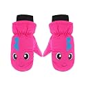 Boao Snow Mittens Winter Ski Mittens Waterproof Warm Cotton-lined Gloves for Kids (Color 9, 3-6 Years Old Size)