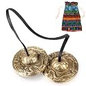 Boao Tingsha Meditation Bell with Bag,2 Dragons with Bell Embossed