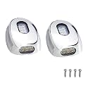 Boat Docking Lights Marine Docking Lights LED Stainless Steel Surface Side Mount Waterproof for Pontoon 12 Volts 2 Pieces