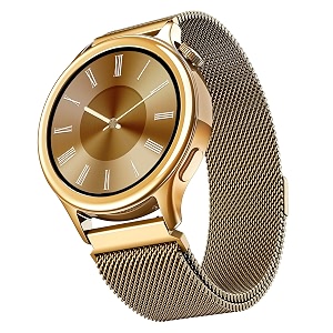 boat enigma daze women39s luxury smart watch w 1333cm luminous display emergency sos live location sharing functional crown watch face studio qr tray bt calling hr amp spo2 metallic gold