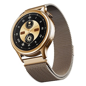 boat enigma daze women39s luxury smart watch w 1333cm auravue display w 20 higher brightness emergency sos female wellness tracking bt calling smart watch for women latest elegant gold