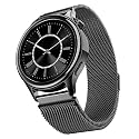 boAt Enigma Daze Women's Luxury Smart Watch w/ 1.3”(3.3cm) Luminous Display, Emergency SOS Live Location Sharing, Functional Crown, Watch Face Studio, QR Tray, BT Calling, HR &amp; SpO2 (Metallic Black)