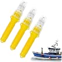 Boat Flares, 2026 New LED Boat Flares Coast Guard Approved Marine, Upgraded Boats Safety Kit, Waterproof Emergency Signals for Fishing Nets, Buoys and Boats (Yellow, 3PCS)