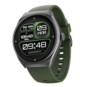 boat lunar comet w 13934 35 cm hd display advanced bluetooth calling functional crown multiple sports mode100 watch faces hr amp spo2 monitoringip67 smart watch for men amp womenolive green