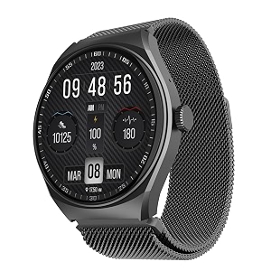 boat lunar comet w 13934 35 cm hd display advanced bluetooth calling functional crown multiple sports mode100 watch faces hr amp spo2 monitoringip67 smart watch for men amp womenmetal grey