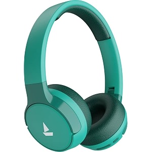 boat rockerz 650 with 60 hours battery backup bluetooth headset teal green on the ear