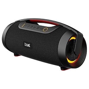 boat stone 1450 portable wireless speaker with 40w rms signature sound rgb leds tws feature multi-compatibility modes ipx5 water resistance eq modesblack storm