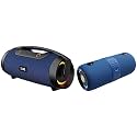 boAt Stone 1450 Portable Wireless Speaker with 40W RMS Signature Sound &amp; Stone 1200 14W Bluetooth Speaker with Upto 9 Hours Battery, RGB LEDs, IPX7 and TWS Feature(Jazzy Blue)