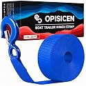 Boat Trailer Winch Strap with Hook 2" x 20'- 10,816lbs Breaking Strength Heavy Duty Hand Crank Strap Replacement for Boat and Jet Ski, Automotive Towing Boat Trailer Strap
