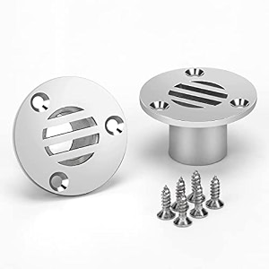boat yacht floor deck drain 45 x 25mm scupper marine 316 stainless steel for yacht kayak deck drainage or bathroom drain supplies pack of 2