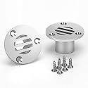 Boat Yacht Floor Deck Drain 45 x 25mm Scupper, Marine 316 Stainless Steel for Yacht Kayak Deck Drainage or Bathroom Drain Supplies Pack of 2