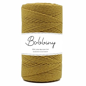 bobbiny  3 ply twisted macrame cotton cord dori roll packaging thread for macrame diy and other projects  light yellow  2mm100 meter