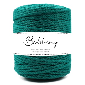 bobbiny  3 ply twisted macrame cotton cord dori roll packaging thread for macrame diy and other projects  sea green  4mm20 meter