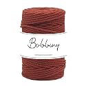 Bobbiny | 3 Ply Twisted Macrame Cotton Cord Dori (Roll Packaging) Thread for Macrame DIY and Other Projects | Rust | 4mm,20 Meter