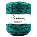 Bobbiny | 3 Ply Twisted Macrame Cotton Cord Dori (Roll Packaging) Thread for Macrame DIY and Other Projects | Sea Green | 4mm,20 Meter