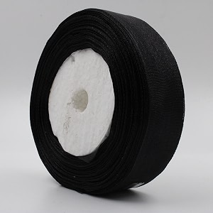 bobbiny organza striped ribbon black 1 inch35 meters for bridal gift wrap wrapping bows gift bows christmas bows party decoration pack of 4