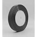 Bobbiny Organza Striped Ribbon Black 12 mm (0.5 inch, 35 Meters) for Bridal Gift Wrap, Bows, Christmas, Party Decoration - Pack of 2